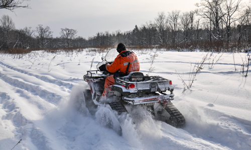 Snow tracks for ATV 