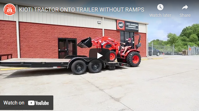 How to Load a KIOTI Tractor Onto a Trailer Without Ramps Tractor Ranch ...