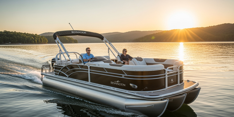 Bennington pontoon boat on Chesapeake Bay - bennington l series price