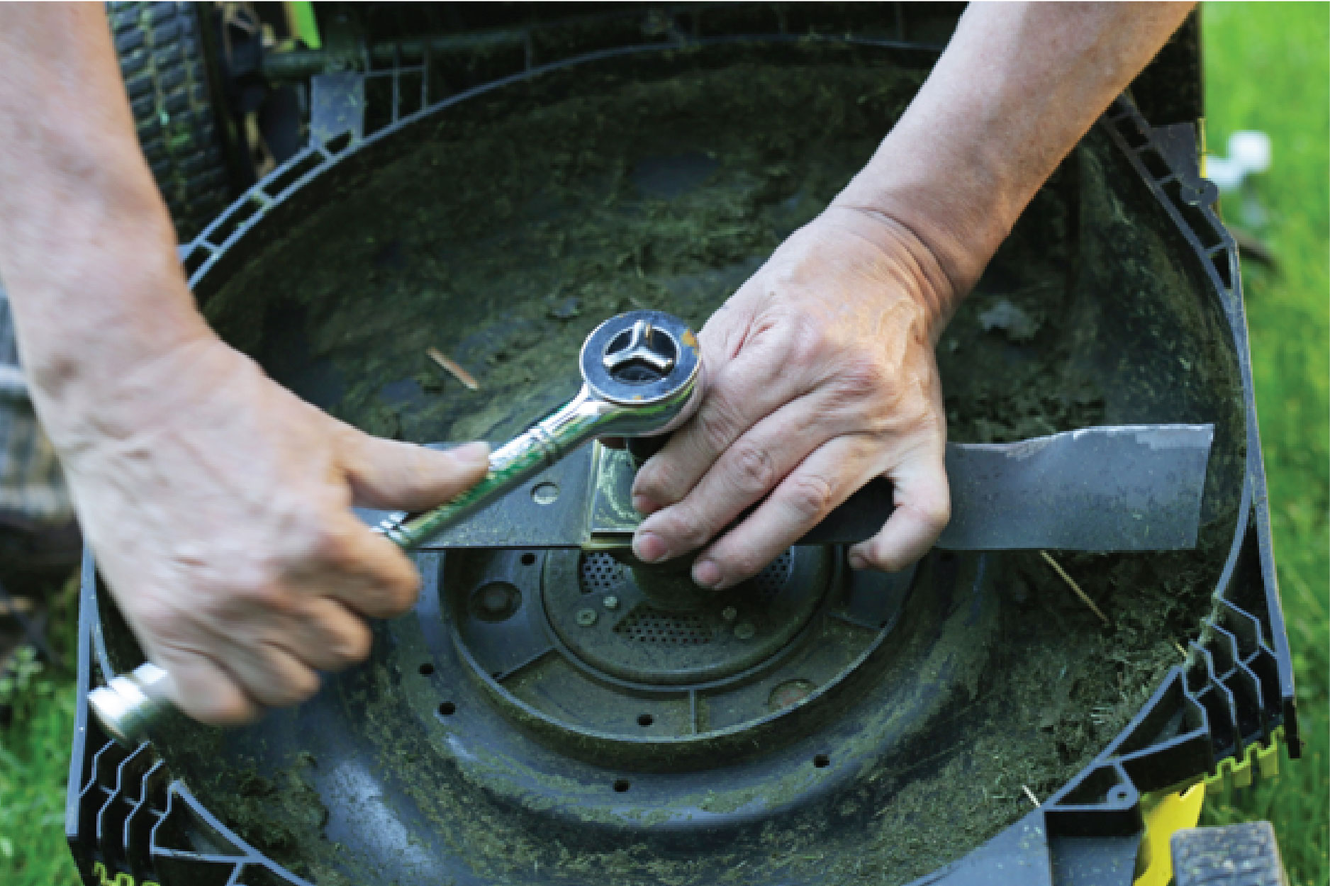 Easy way to discount sharpen lawn mower blades