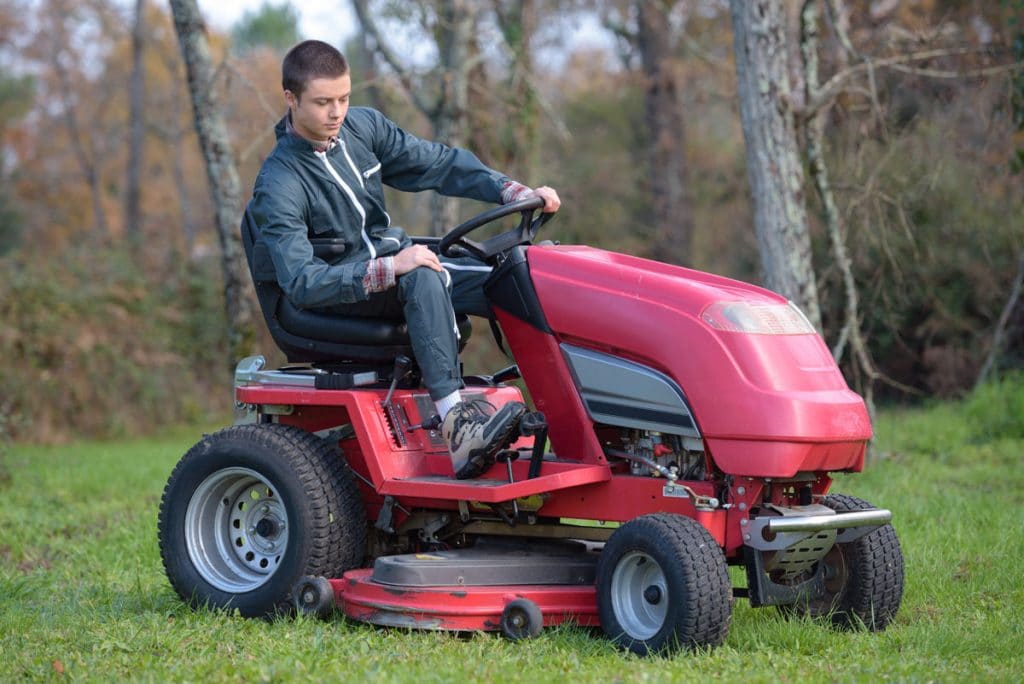 Red riding lawn mower hot sale