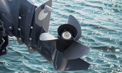 Outboard motor propellers.