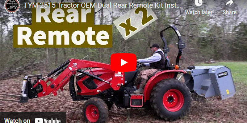 TYM 2515 Tractor OEM Dual Rear Remote Kit Install Tractor Ranch Company ...